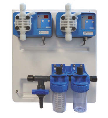 Simple Blue Dosing Pool Water Control Panel